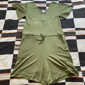 NWT LuLaRoe Xanthe Romper. Shorts. Army Green. Summer. Bell Sleeved. Size Small.